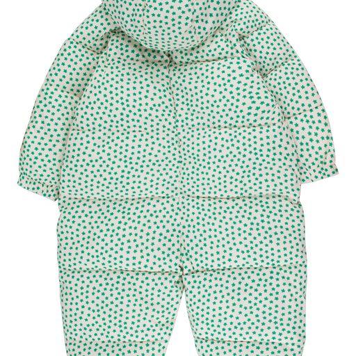 Tiny flowers padded overall light green - 1