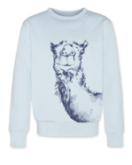 tom c neck sweater animal sky blue