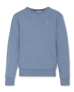 tom c neck sweater logo mid blue