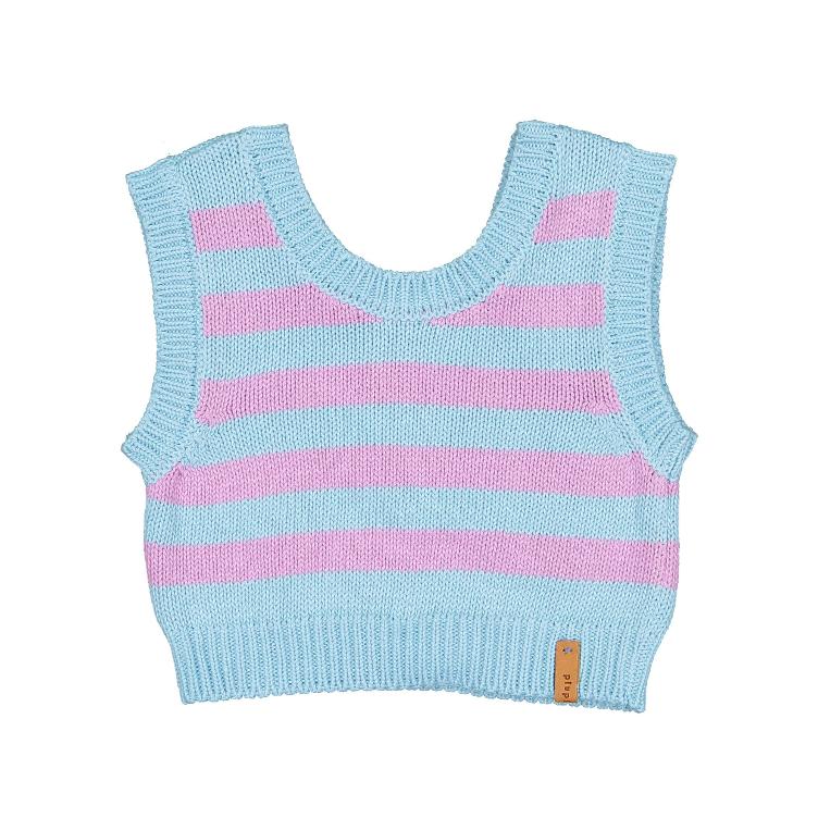 knitted top lavander stripes