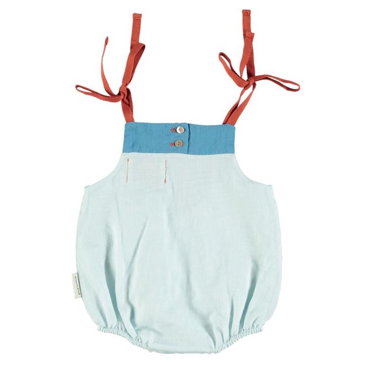 Tricolor romper baby blue - 0