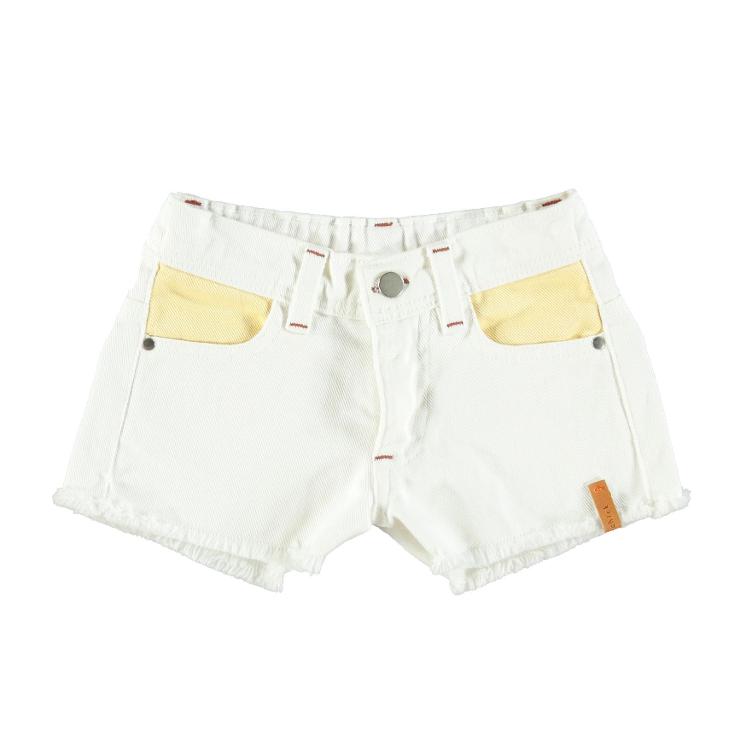 tricolor shorts off white