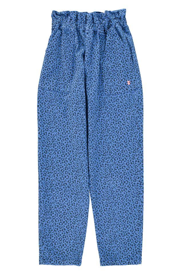 trousers blue w animal print
