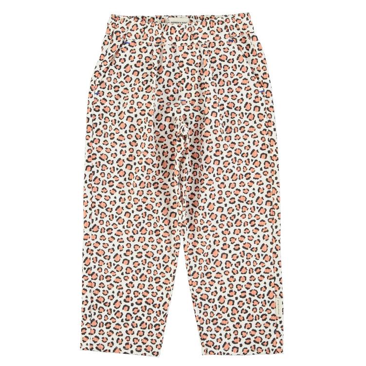 trousers ecru animal print