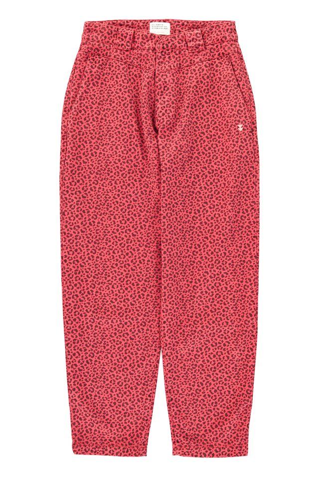 trousers pink w animal print