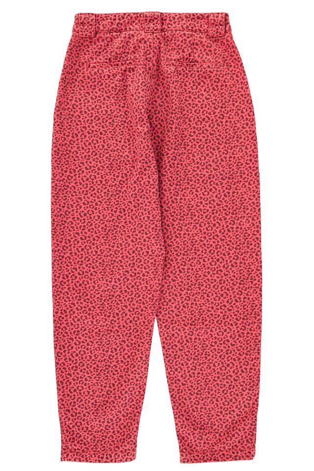 trousers pink w animal print - 0