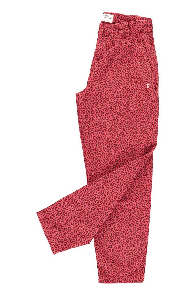 trousers pink w animal print - 1