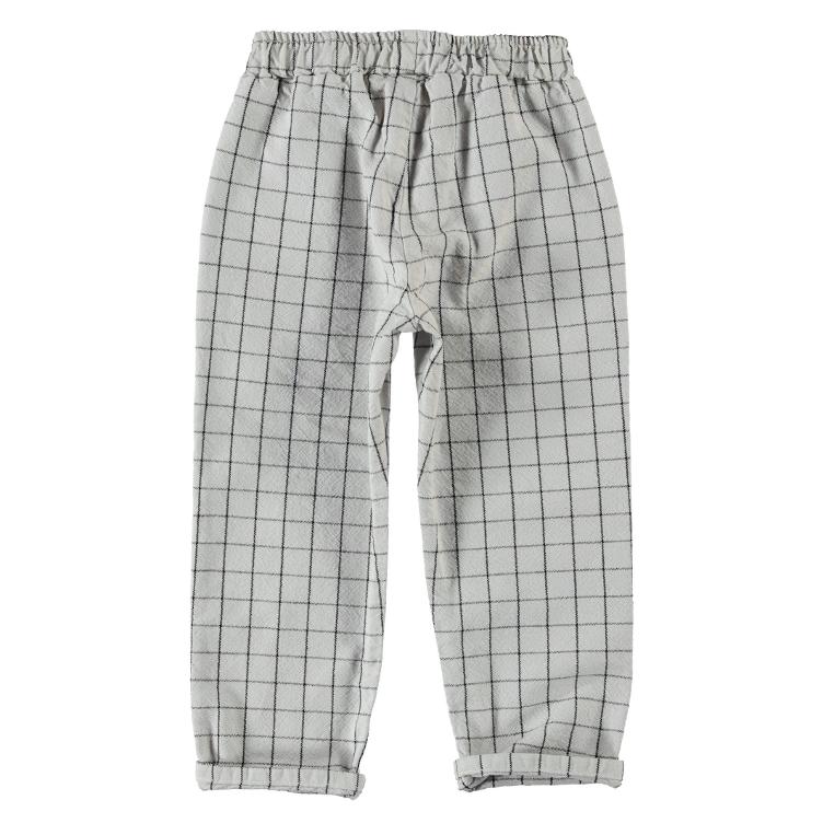 trousers unisex light grey checkered - 0