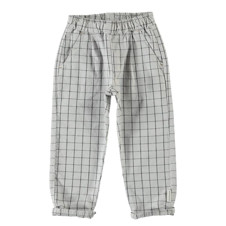 trousers unisex light grey checkered