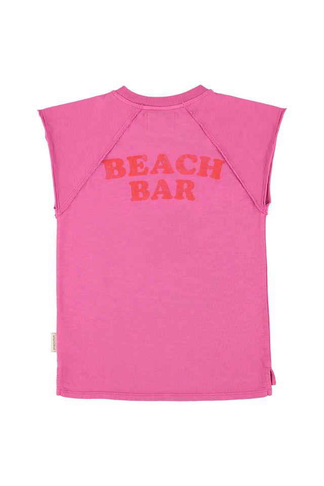 Tshirt dress fuchsia w ice cream print - 0