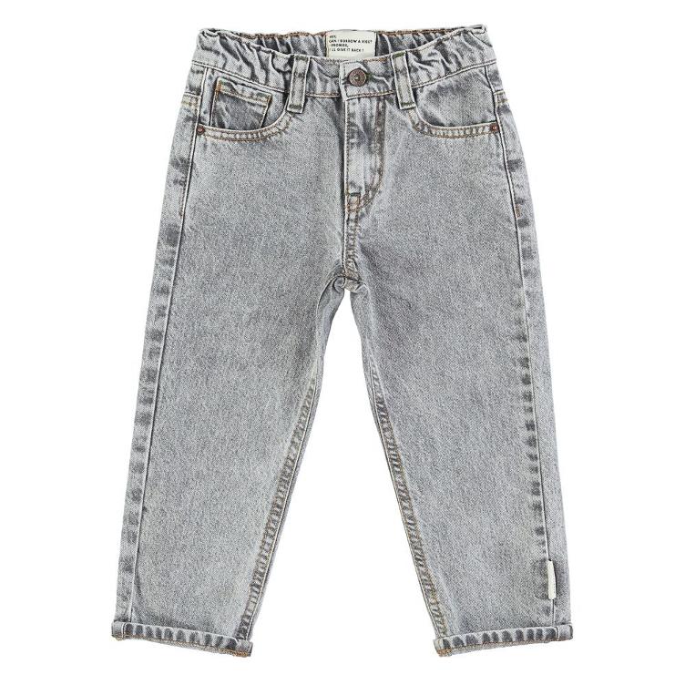 Denim trousers washed grey denim