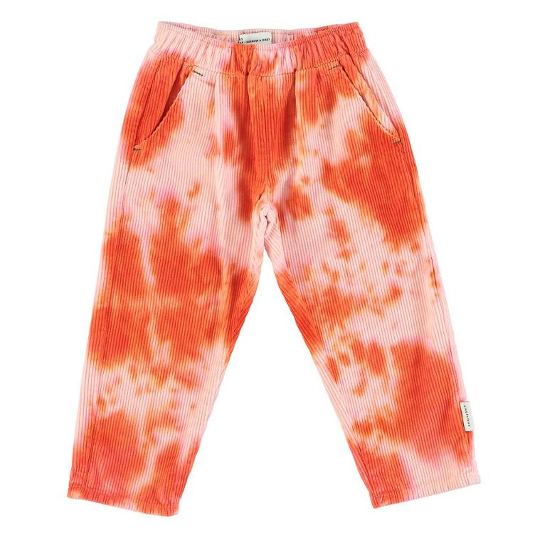 Trousers pink orange tie dye