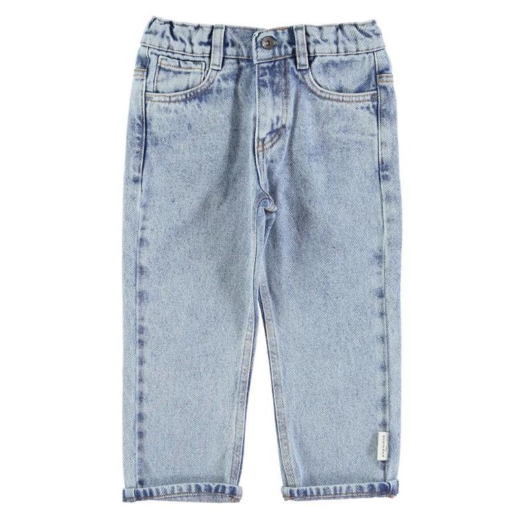 Unisex denim trousers washed light blue