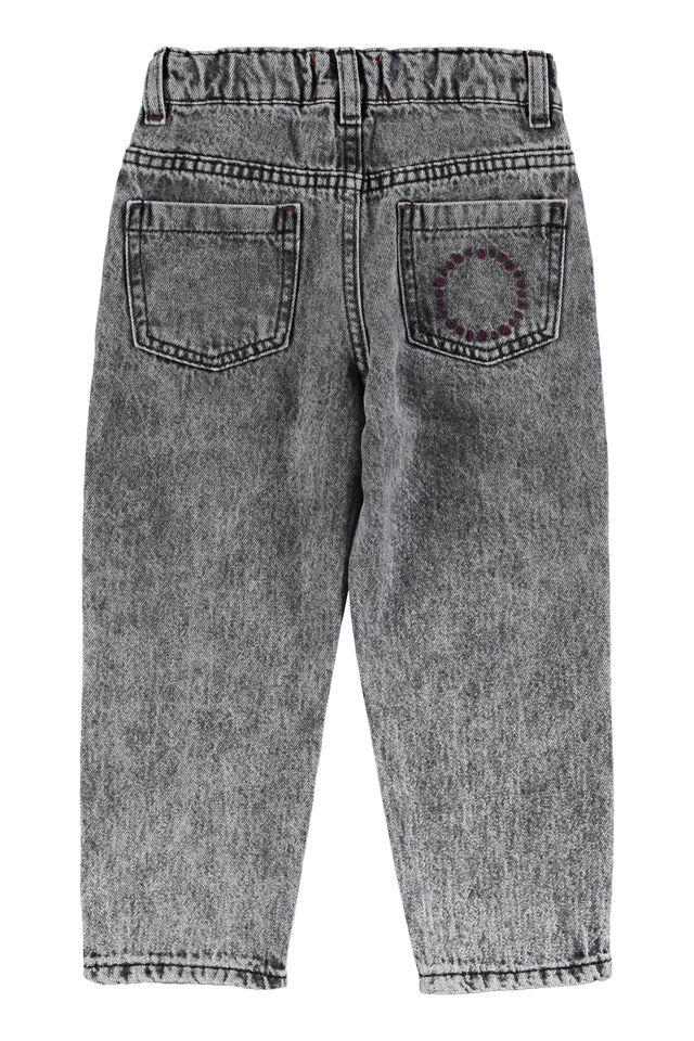 unisex trousers washed black denim - 0