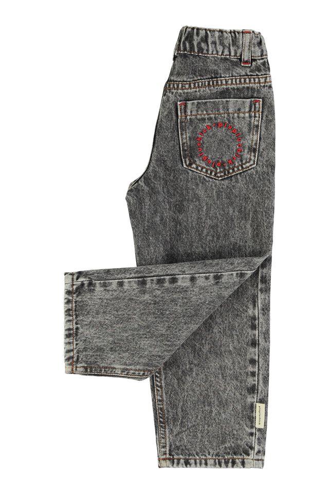 unisex trousers washed black denim - 1