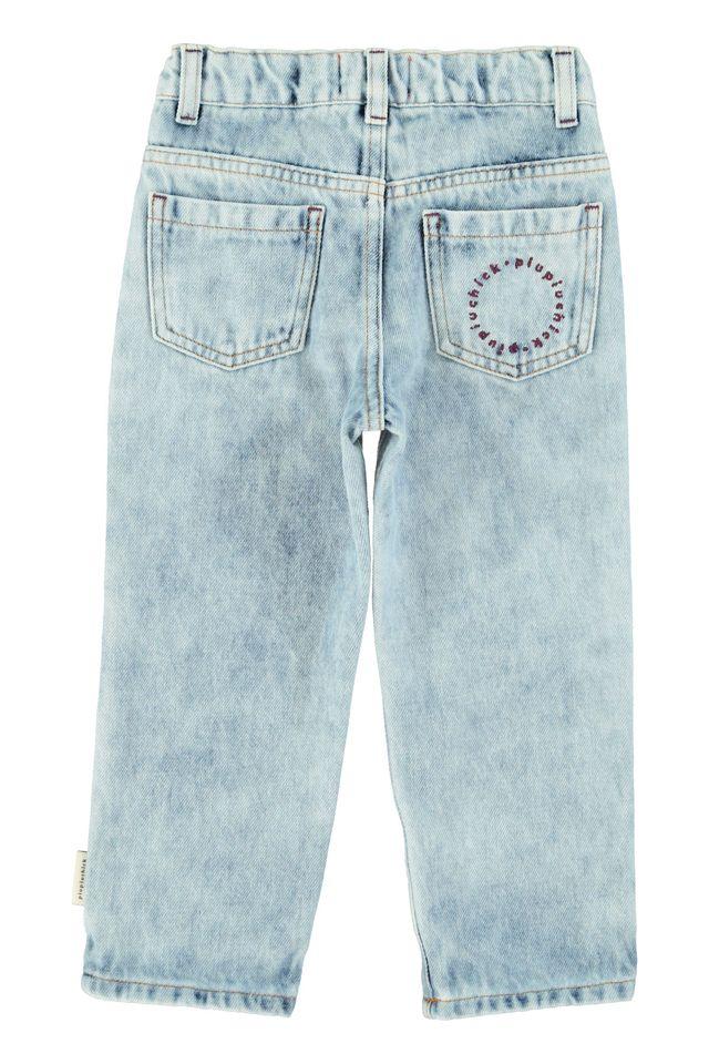 unisex trousers washed blue denim - 0