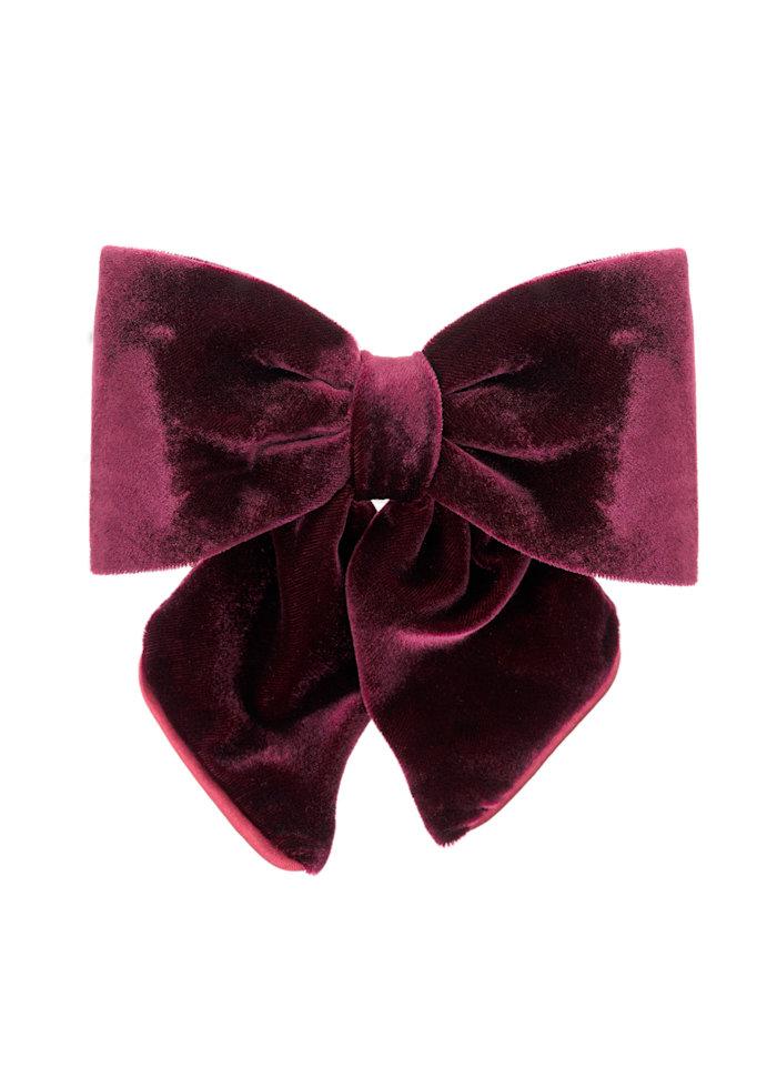 Velvet silk Bow bordeaux