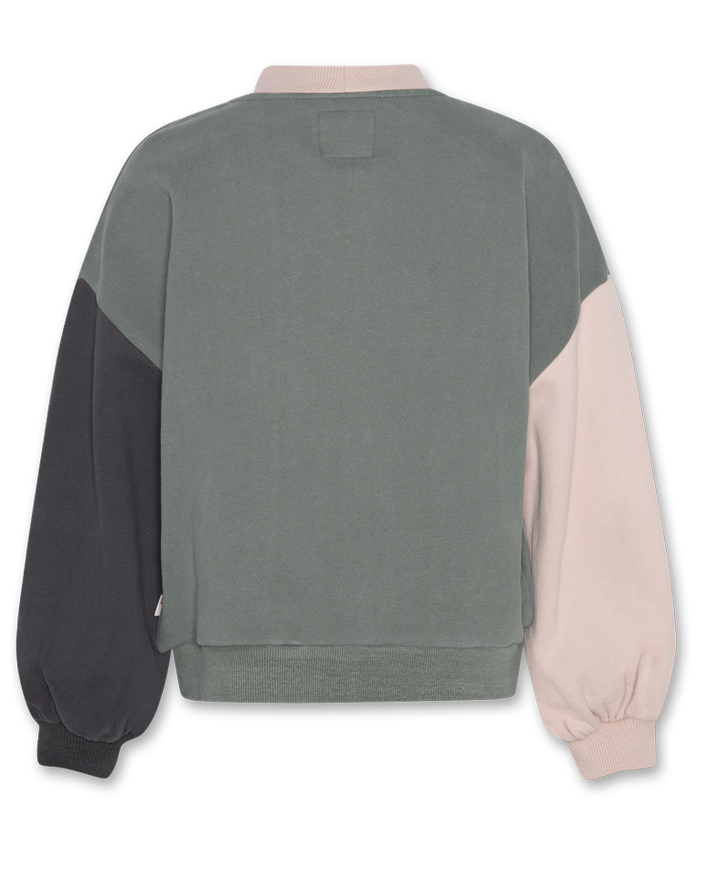 Violeta sweater block dark olive - 0