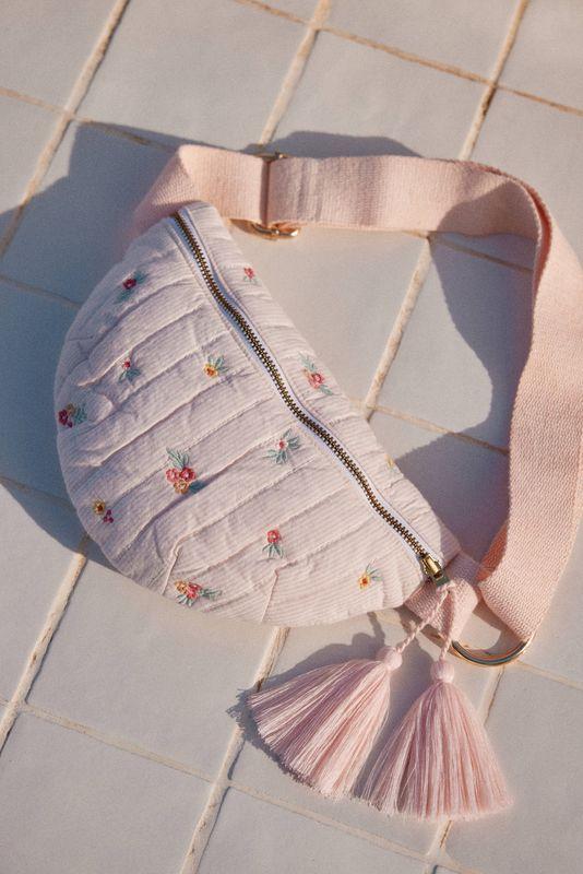 Waist bag Boby Pink Bouquet stripes