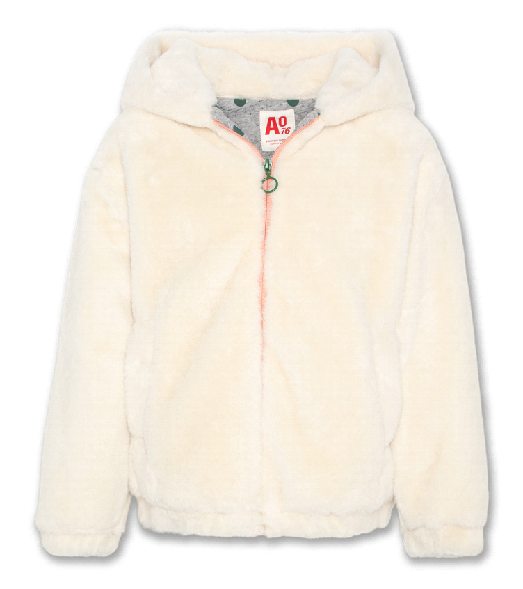 wide hoodie fur natural