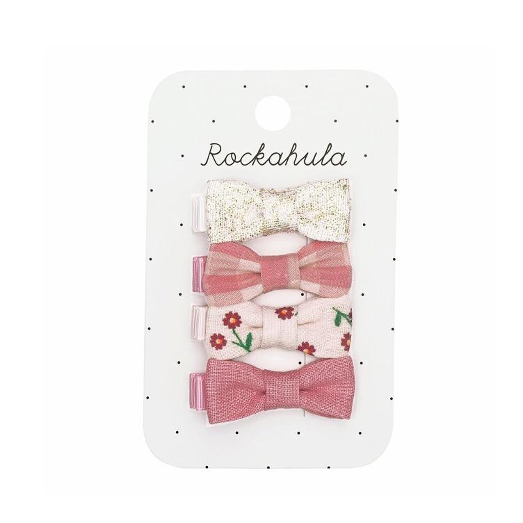 wildflower mini bow clip set