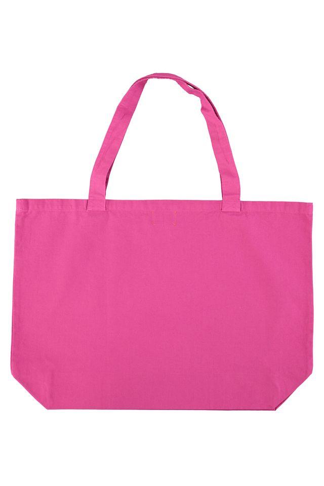 XL bag fuchsia w `peace` print - 0