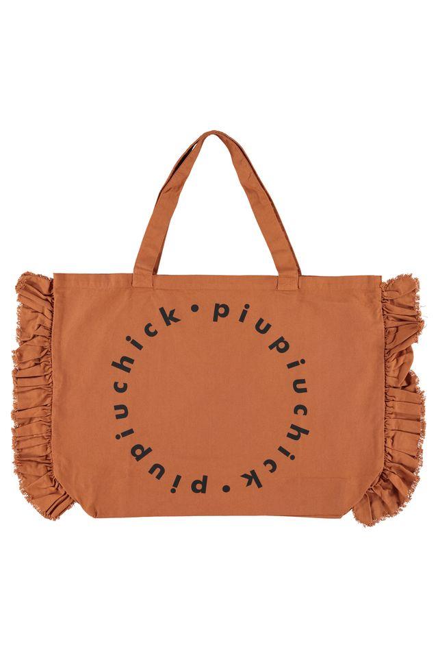 XL logo bag w/ frills brown