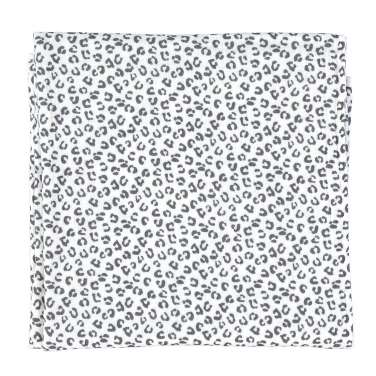 xxl swaddle / blanket ecru w animal print