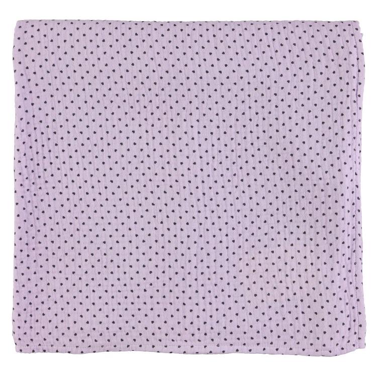 xxl swaddle / blanket lilac w little hearts
